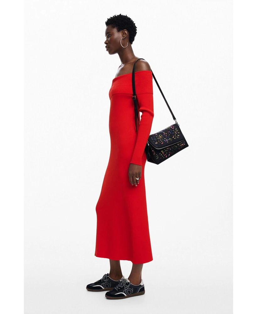 Desigual Women's Medium crossbody perforated bag