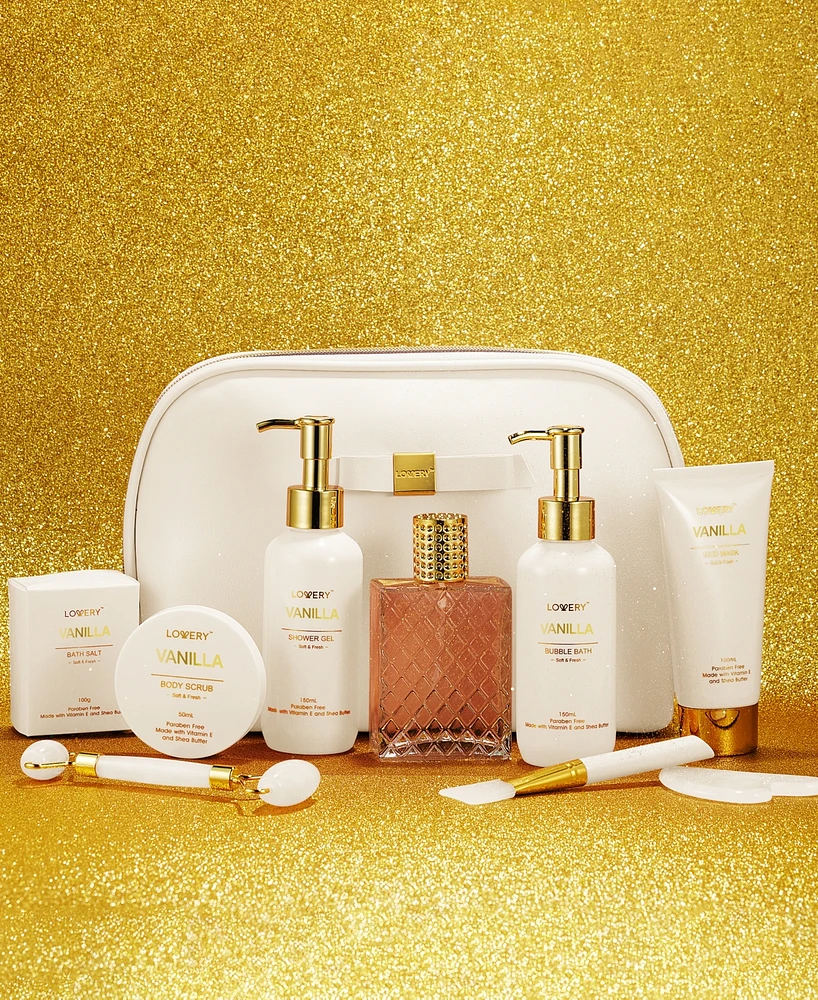 Lovery 10-Pc. Luxury Vanilla Bath & Body Care Spa Gift Set