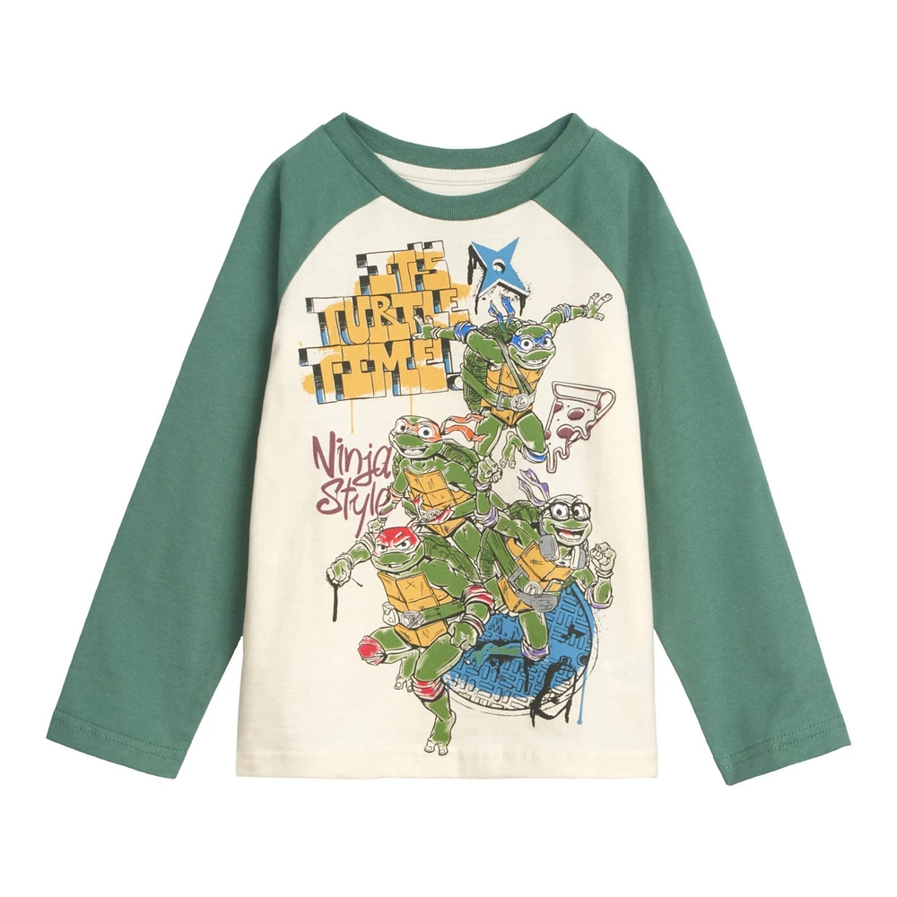 Teenage Mutant Ninja Turtles Henley T-Shirt and French Terry Pants Outfit Set