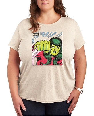 Hybrid Apparel Plus Marvel She Hulk Graphic Crew Neck Tee