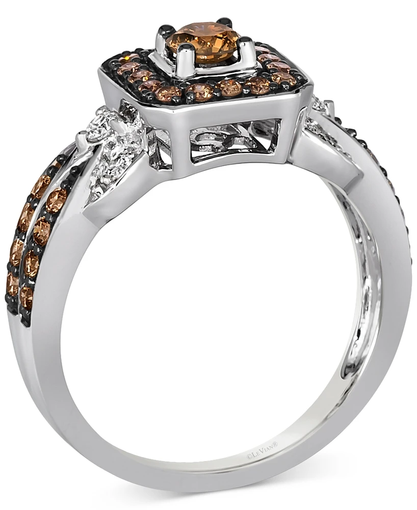Le Vian Chocolate Diamond (5/8 ct. t.w.) & Nude Diamond (1/8 ct. t.w.) Ring in 14k Vanilla Gold