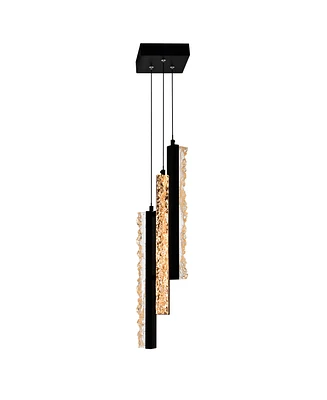Cwi Lighting 24" Metal Stagger Integrated Led Mini Pendant