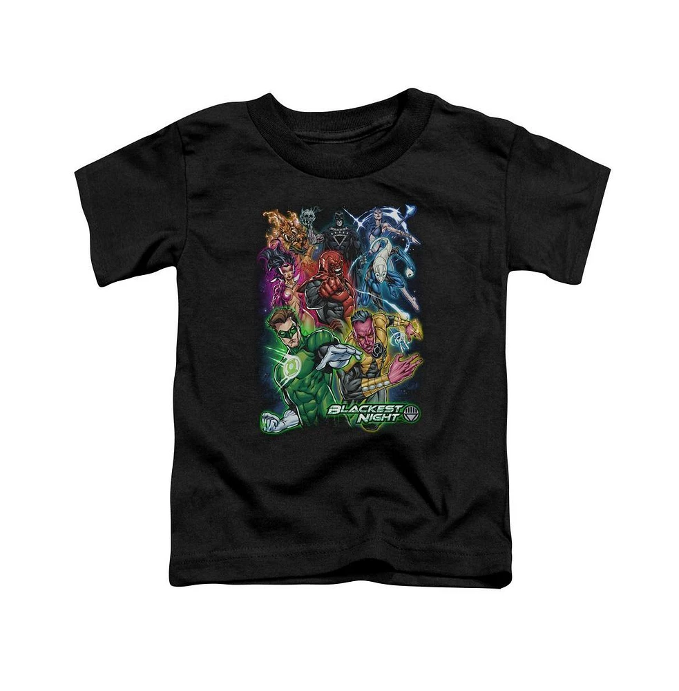 Green Lantern Baby-Girls Blackest Group Short Sleeve Toddler Tee / T-Shirt