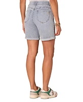 Democracy Petite "Ab"solution Cuffed Denim Shorts