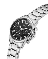 Guess Men's Multi-Function Silver Tone Stainless Steel Watch, 44mm