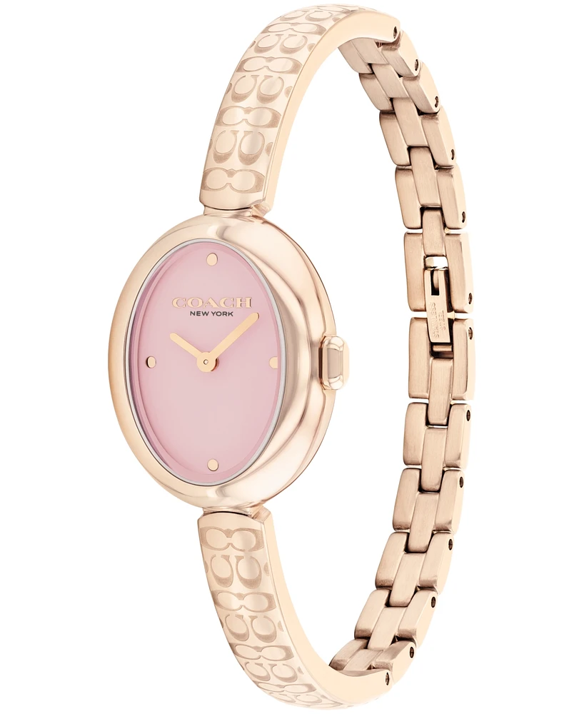 Coach Women's Sammy Carnation Gold Tone Stainless Steel Bangle Bracelet Watch, 22.5mm