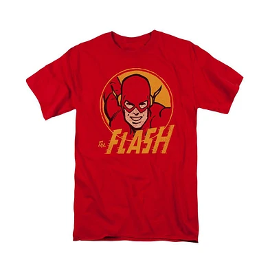 Dc Flash Mens Comics Circle Short Sleeve Adult Tee / T-Shirt