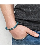 Lucky Brand Blue Teal Jade Stretch Bead Bracelet