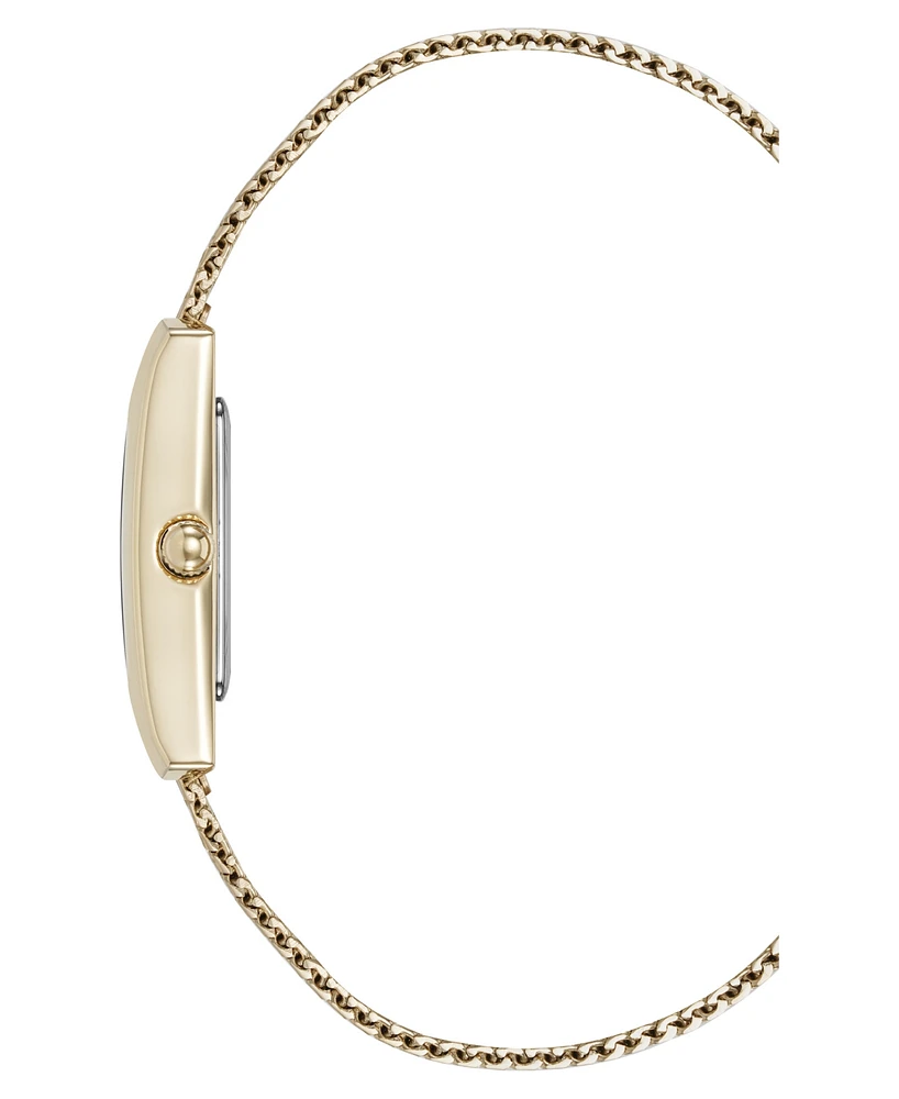 Anne Klein Women's Quartz Gold-Tone Stainless Steel Mesh Watch, 20mm