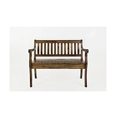 Jofran Artisan's Craft 42" Rustic Farmhouse Distressed Solid Wood Storage Bench