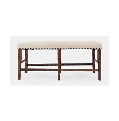 Jofran Fairview Transitional 52" Backless Upholstered Counter Height Bench