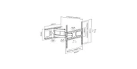 Rhino Brackets Articulating Curved and Flat Panel Tv Wall Mount for 37-70 Inch Screens