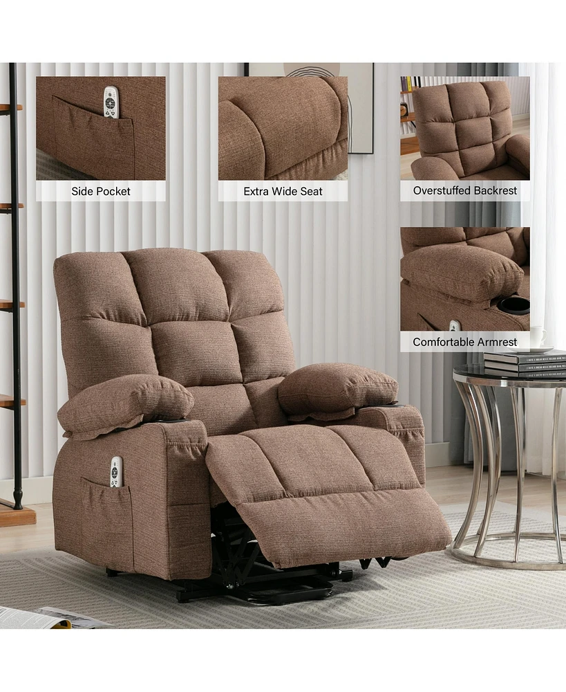 Boyel Living Power Lift Recliner Chair Recliners for Elderly with Heat and Massage Recliner Chair