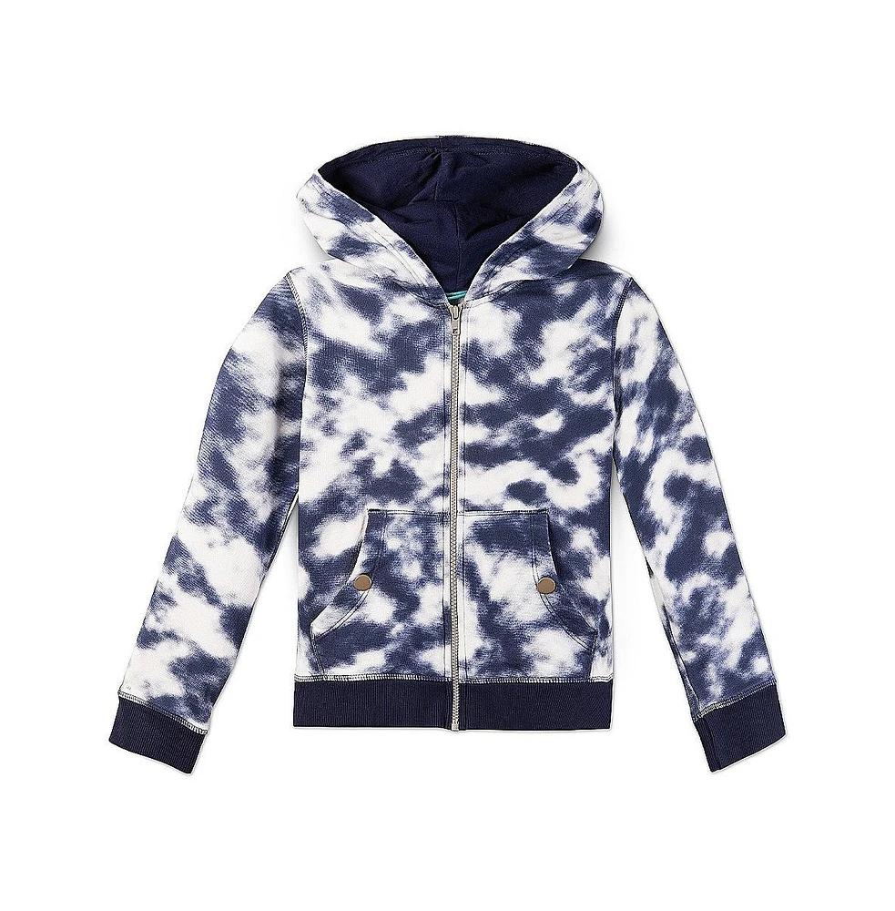 Mightly Girls Kids' Organic Cotton Print Lightweight Zip-Up Pocket Hoodie