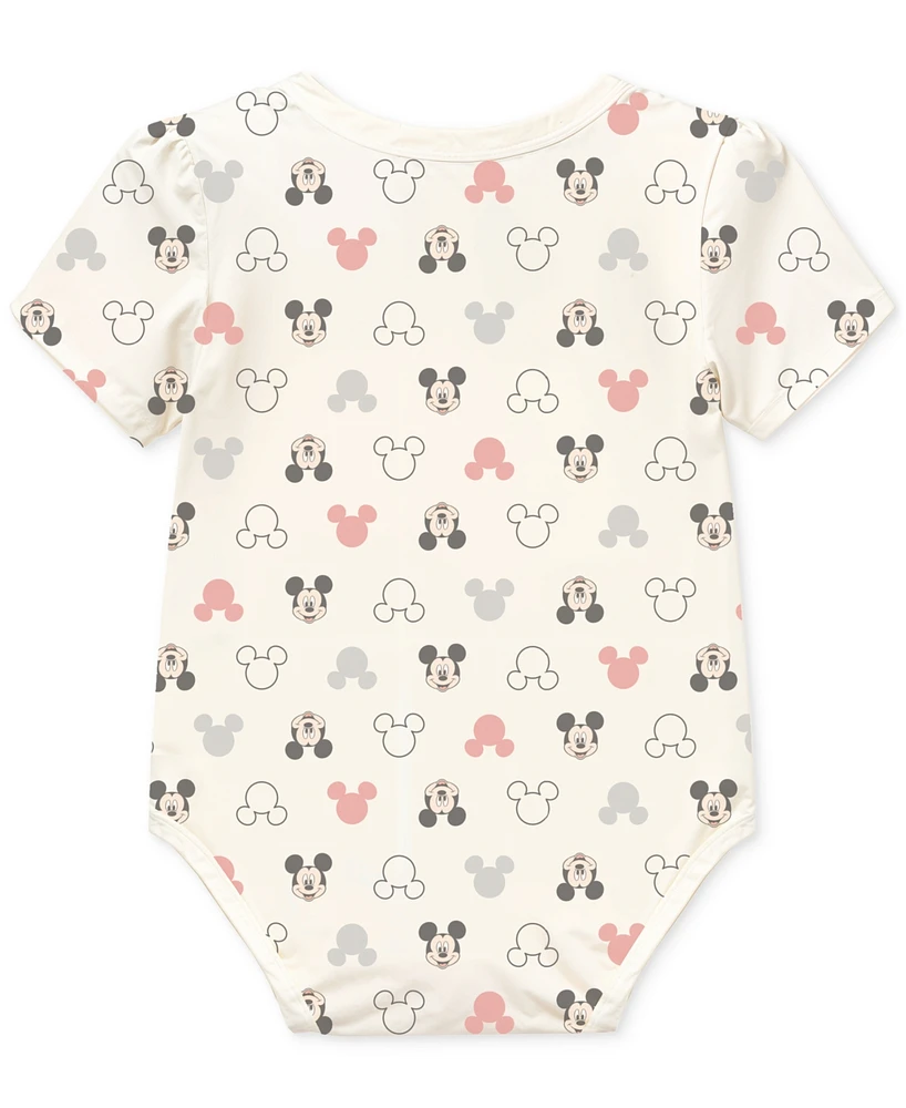 Disney Baby Mickey Mouse Short-Sleeve Bodysuits, 3 Pack