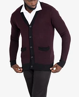 X-Ray Men's Herringbone Cardigan Sweater