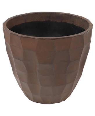 Indoor/Outdoor Pebbled Polyresin Flower Pot Planter - 16"