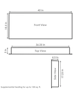 Modern Flame Wall-Mounted or Recessed Indoor Electric Fireplace with Led Lights - Black Finish