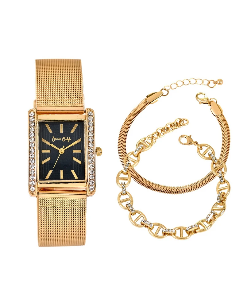 Jessica Carlyle Women's Gold Tone Metal Alloy Analog Watch