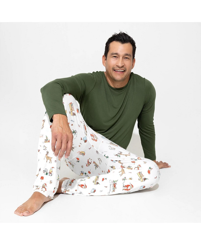 Bellabu Bear Men's Santa's Workshop Pajama Set