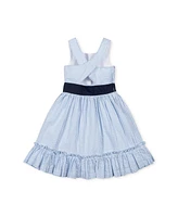 Hope & Henry Toddler Girls Heirloom Sleeveless Special Occasion Seersucker Party Dress with Cross Back