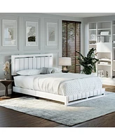 Boyd Sleep Belle Upholstered Platform Bed with Headboard, Mattress Foundation with Strong 14 Wood Slat Supports