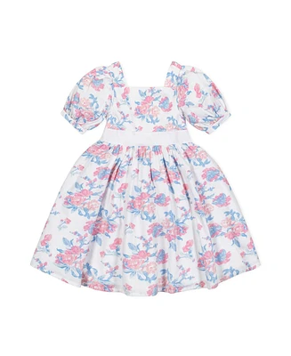 Hope & Henry Toddler Girls Heirloom Short Sleeve Puff Party Dress