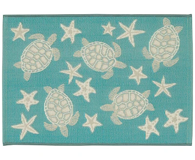 Liora Manne' Esencia Turtle and Stars 2'x2'10" Area Rug