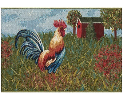 Liora Manne' Esencia Rooster Farm 2'x2'10" Area Rug