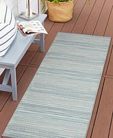 Liora Manne' Miranda Tweed Stripe 1'11"x4'11" Runner Area Rug