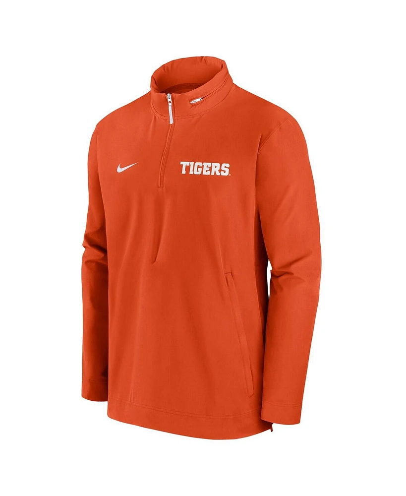 Nike Men's Orange Clemson Tigers Sideline Coaches Quarter-Zip Jacket