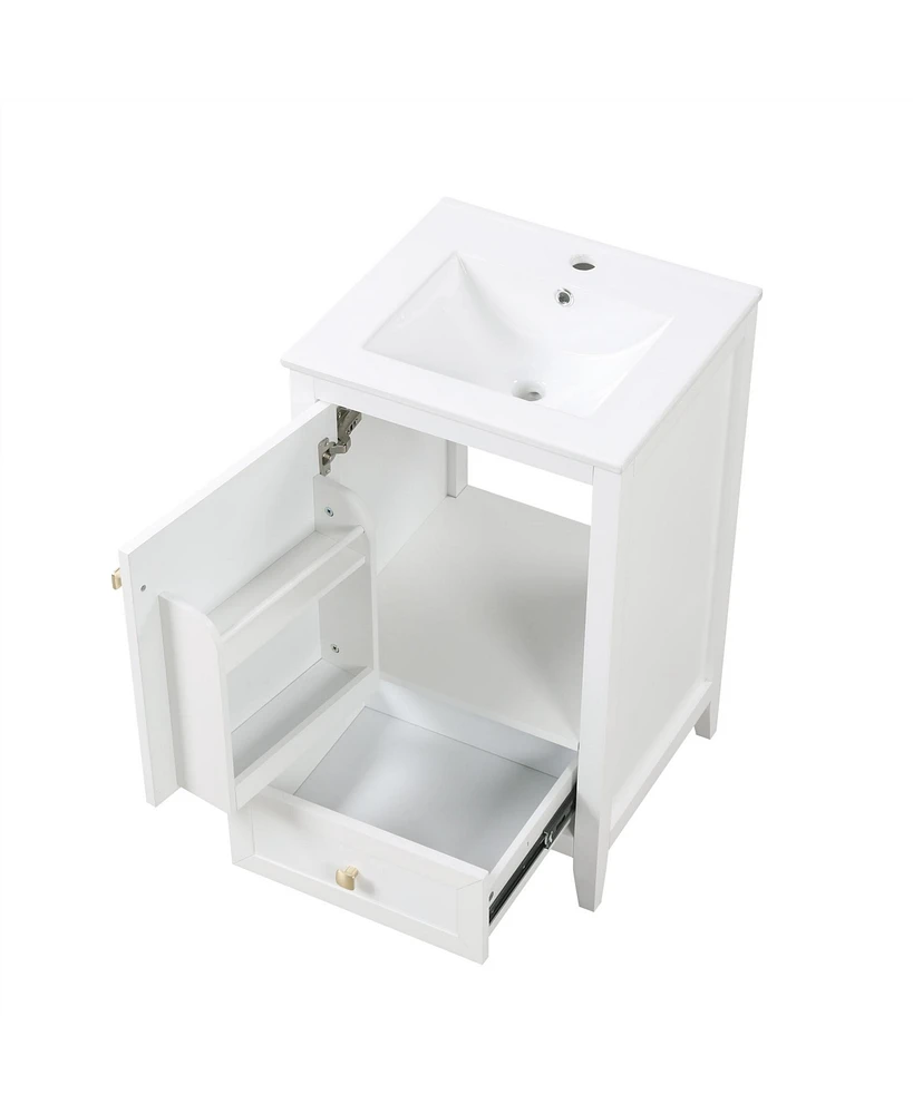 Slickblue Modern Bathroom Vanity with Sink for Stylish Storage and Functionality