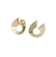 Minimal Spiral Drop Earrings