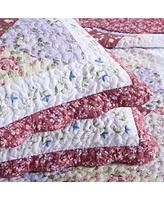 MarCielo 3 Piece Printed Quilt Set Bedspread Set B028