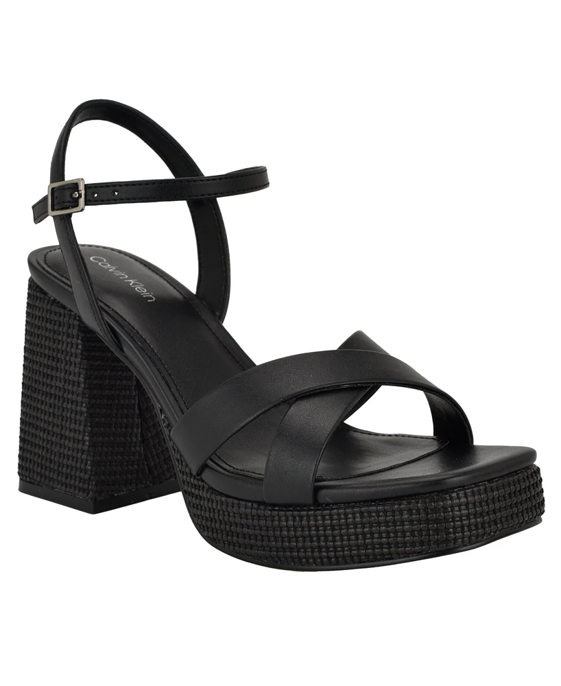 Calvin Klein Women's Drancy Block Heel Sandals
