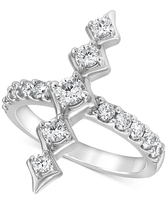 Diamond Vertical Bar Statement Ring (1 ct. t.w.) in 14k White Gold