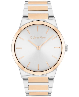 Calvin Klein Women's Ck Linear Elegance Two-Tone Stainless Steel Bracelet Watch