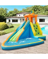 Kids Bounce House Castle Splash Water Pool W/ 740W Blower