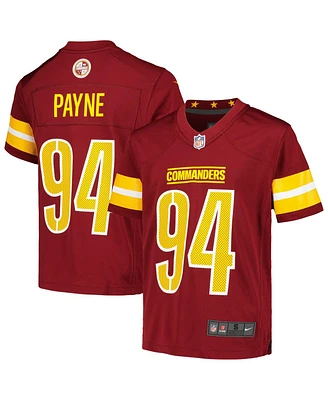 Nike Big Boys and Girls Daron Payne Burgundy Washington Commanders Game Jersey