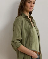 Lauren Ralph Lauren Petite 100% Linen Relaxed-Fit Shirt