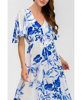 Pietro Brunelli Maternity Maternity Flared Sleeve Maxi V-Neck Valentina Dress