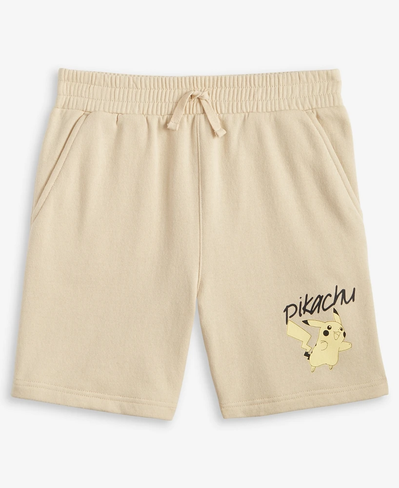 Pokemon Little & Big Boys Pikachu Fleece Shorts