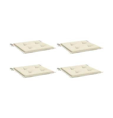 vidaXL Garden Chair Cushions 4 pcs Cream 19.7"x19.7"x1.2" Oxford Fabric