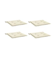 vidaXL Garden Chair Cushions 4 pcs Cream 19.7"x19.7"x1.2" Oxford Fabric