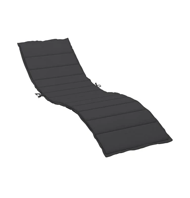 vidaXL Sun Lounger Cushion Black 78.7"x19.7"x1.2" Oxford Fabric
