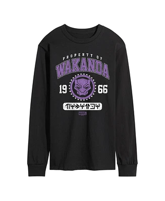 Airwaves Men's Black Panther Wakanda Long Sleeve T-Shirt