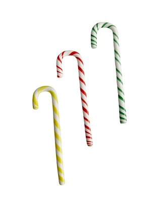 Kosta Boda Polka Candy Cane Holiday Decor, Set of 3