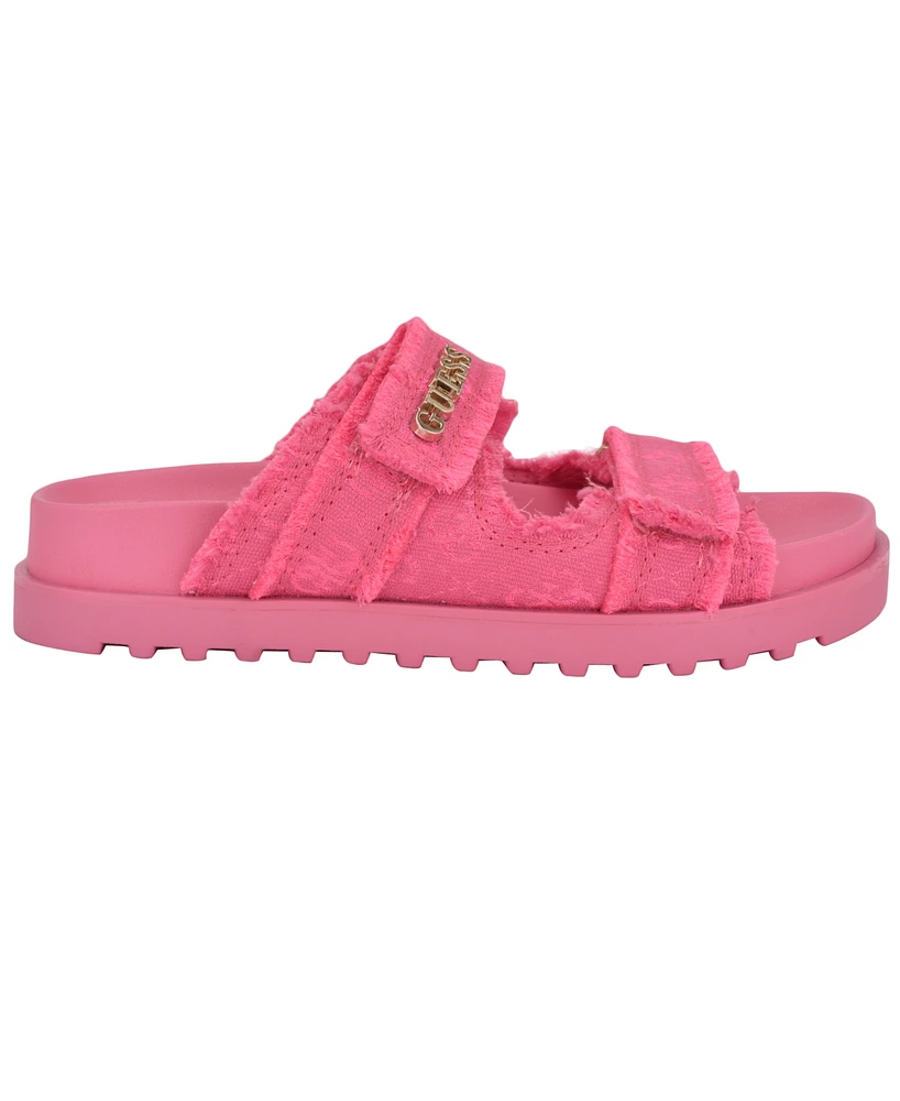 Guess Women's Fabulon Two Strap Sporty Footbed Sandals