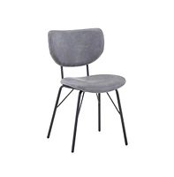 Modern Faux Leather Split-Back Upholstered Dining Chair (Set of 2)