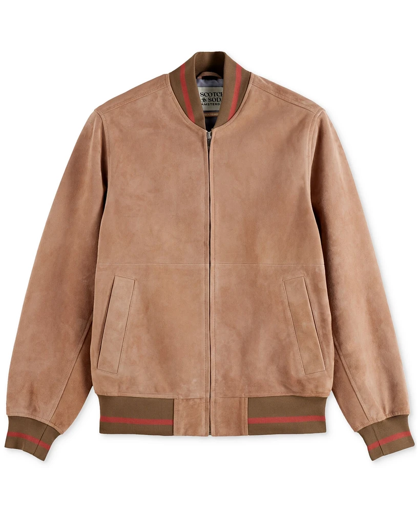 Scotch & Soda Men's Suede Bomber Jacket